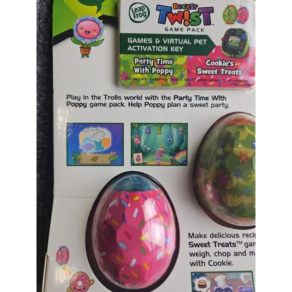 Leap Frog RockIt Twist Game Pack Trolls & Cookie's Sweet Treats Brand New Sealed